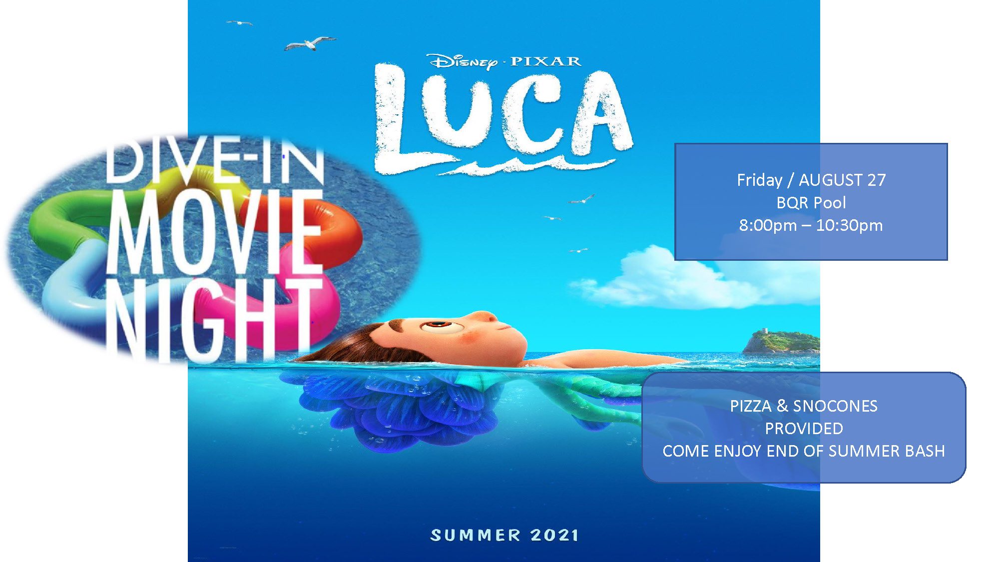 LUCA - Blue Quail Ridge Movie Night, August 2021